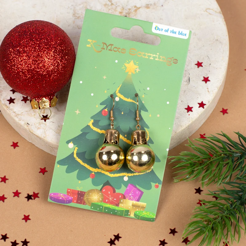 Ohrringe in Weihnachtskugel-Form in 4 Farben | Weihnachtsschmuck