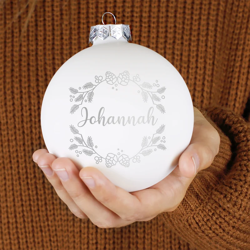 Personalisierte Weihnachtskugeln mit Name | Weihnachtsbaumkugeln & Christbaumkugeln mit Farbauswahl