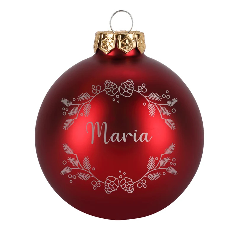 Personalisierte Weihnachtskugeln mit Name | Weihnachtsbaumkugeln & Christbaumkugeln mit Farbauswahl