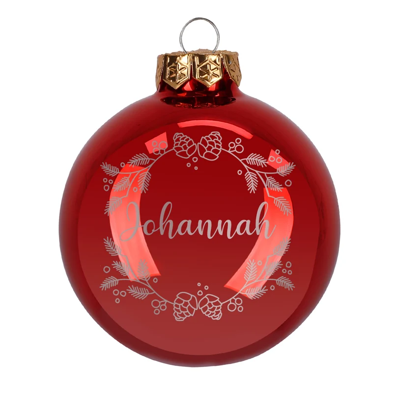 Personalisierte Weihnachtskugeln mit Name | Weihnachtsbaumkugeln & Christbaumkugeln mit Farbauswahl