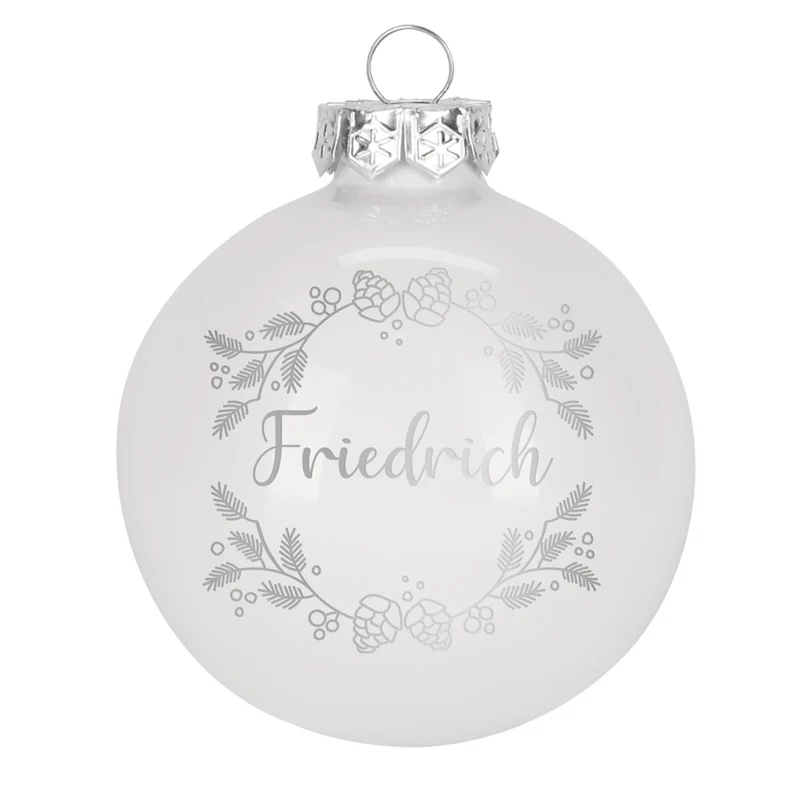Personalisierte Weihnachtskugeln mit Name | Weihnachtsbaumkugeln & Christbaumkugeln mit Farbauswahl