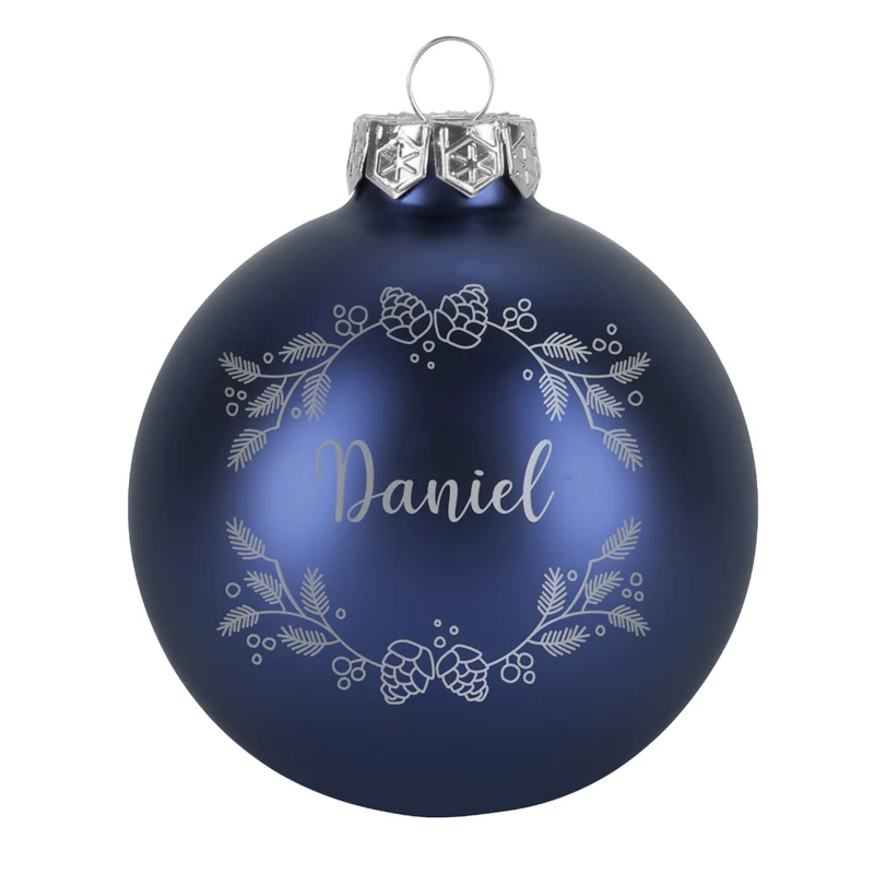 Personalisierte Weihnachtskugeln mit Name | Weihnachtsbaumkugeln & Christbaumkugeln mit Farbauswahl