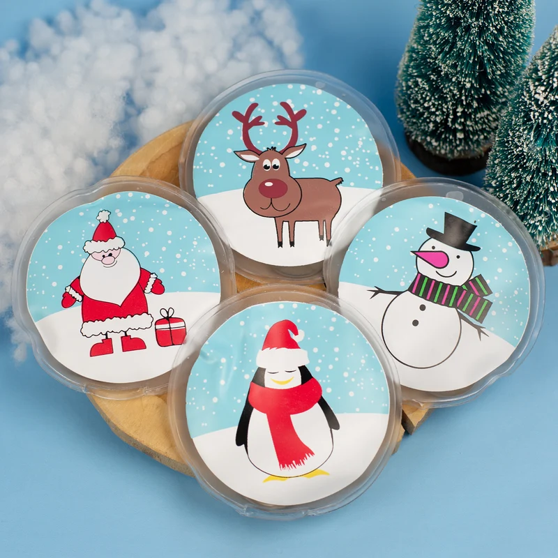 Handwärmer mit Weihnachtsmotiven | Rund