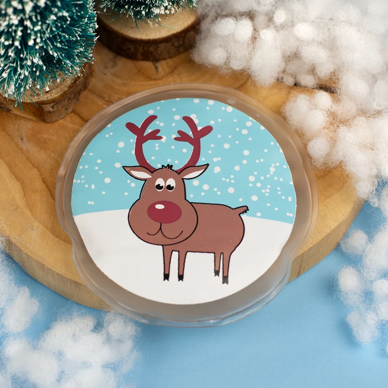 Handwärmer mit Weihnachtsmotiven | Rund