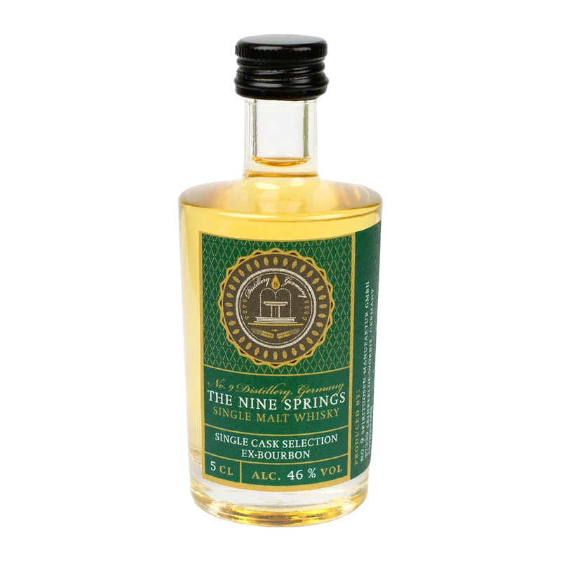 The Nine Springs Single Cask Selection - Ex-Bourbon Malt Whisky aus dem Eichsfeld in Thüringen 50 ml