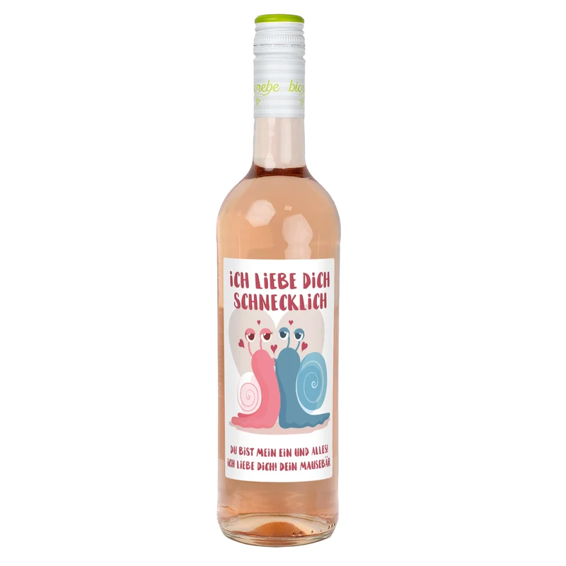 Ich liebe dich schnecklich - Biorebe Wein zum Valentinstag | Weißwein, Rotwein, Rosé