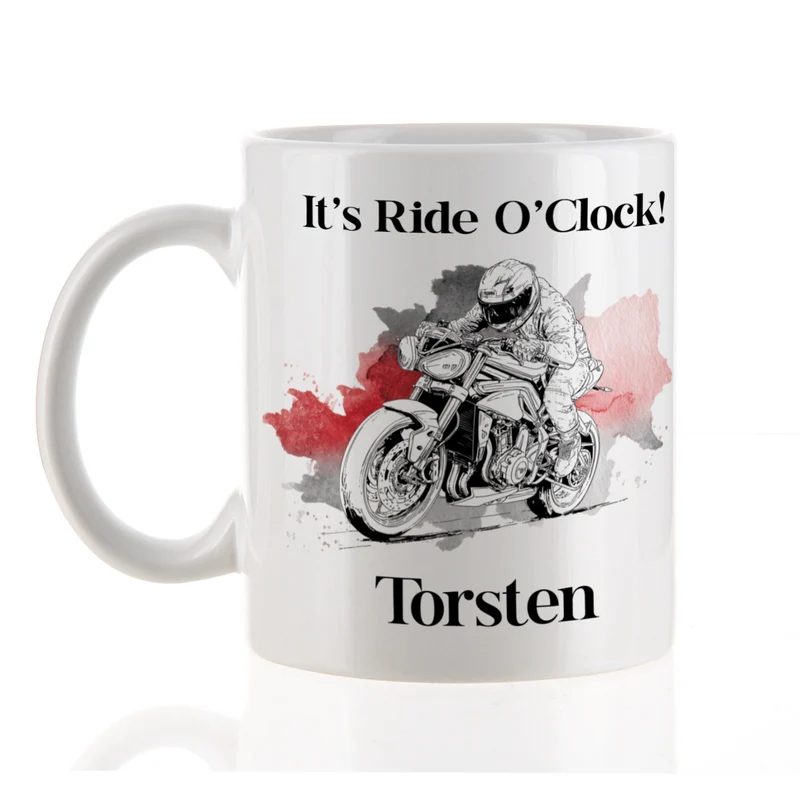 Keramiktasse mit Naked Bike Motiven, personalisiert | Geschenk für Motorradfahrer & Biker