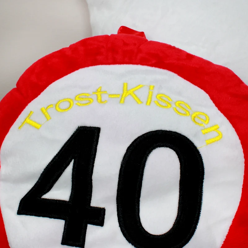 Trostkissen zum 40. Geburtstag - Heul doch! Lustiges Geschenk im Verkehrsschild Design