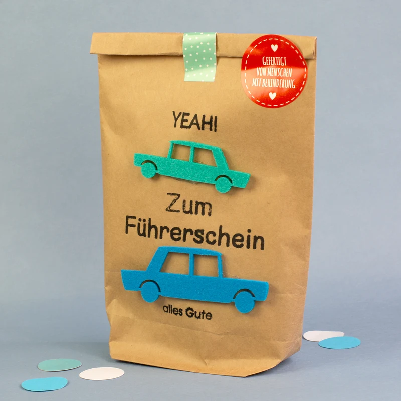 Wundertüte zum Führerschein - kleine handgefertigte Überraschung für Fahranfänger