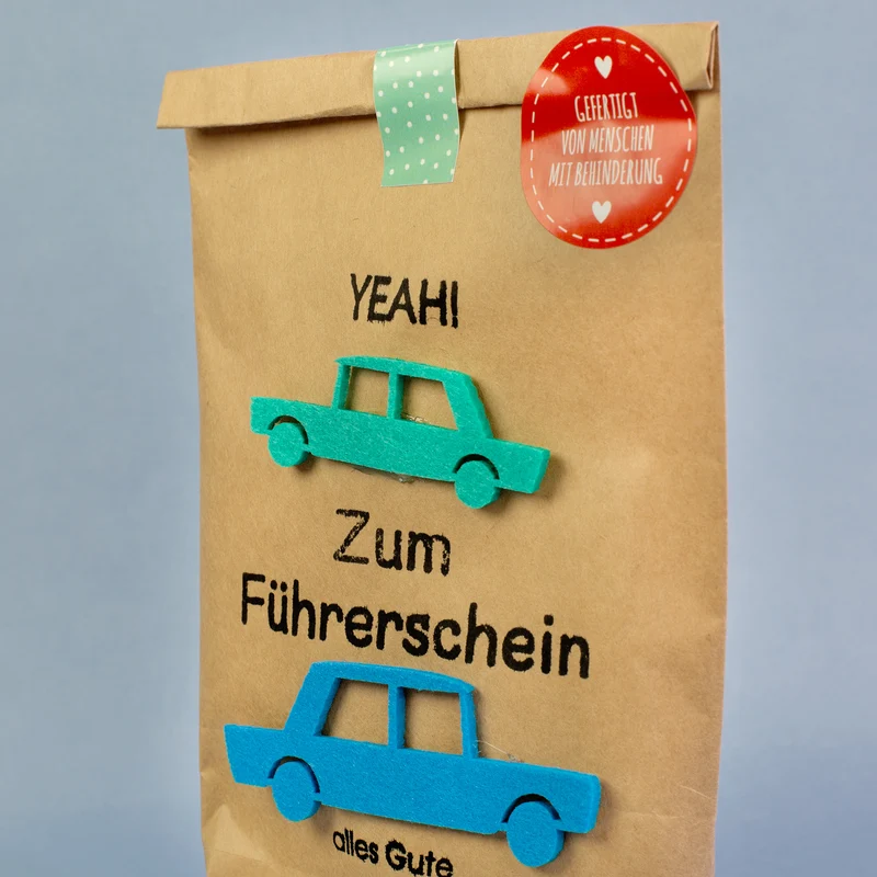 Wundertüte zum Führerschein - kleine handgefertigte Überraschung für Fahranfänger