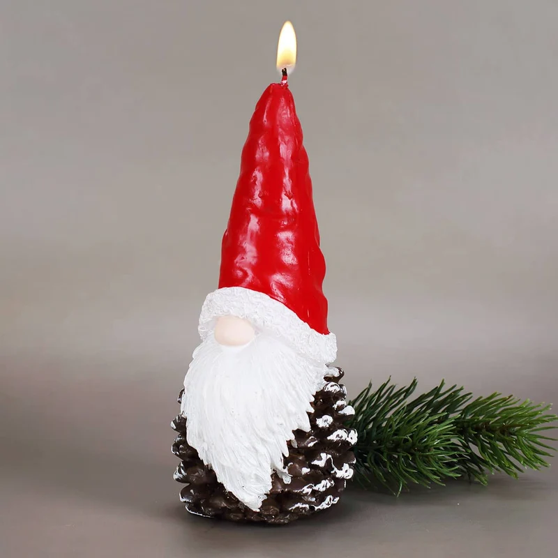 Kerze als Weihnachtswichtel in 2 Größen