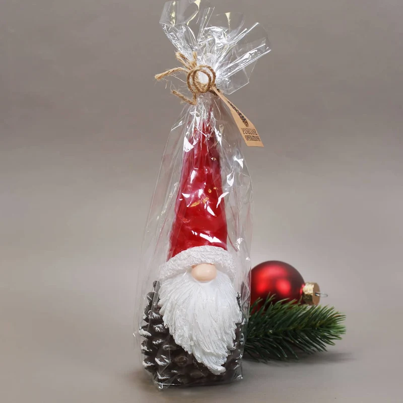 Kerze als Weihnachtswichtel in 2 Größen
