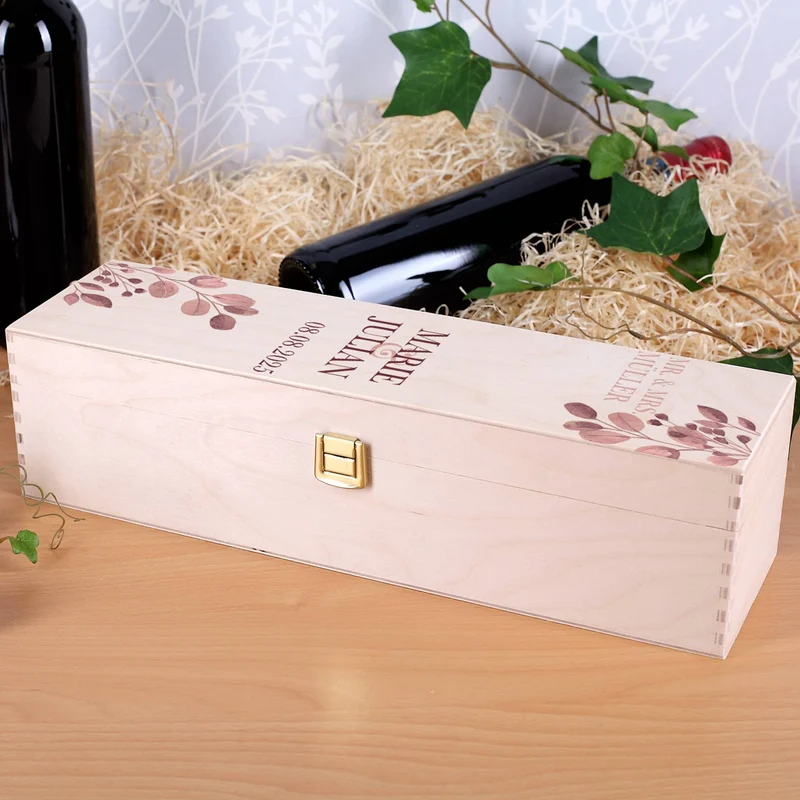 Geschenkbox zur Hochzeit mit Blumenmotiv