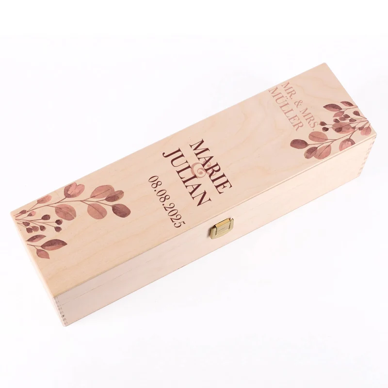Geschenkbox zur Hochzeit mit Blumenmotiv