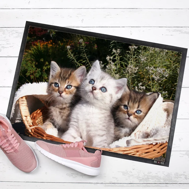 Fußmatte bedruckt mit Foto als Geschenk zum Einzug & Hausbau