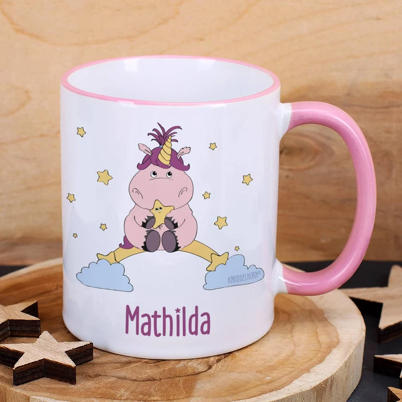 Knuddelhorn-Tasse mit Wunschname
