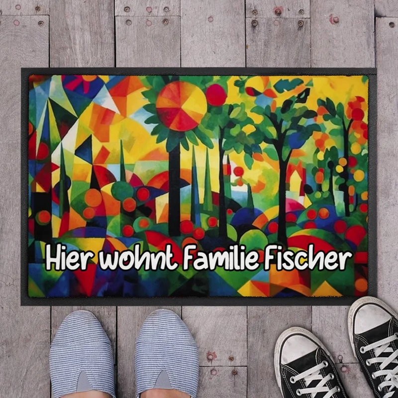 Fußmatten - so bunt wie das Leben - mit Ihrem Text - 6 auswählbare Motive