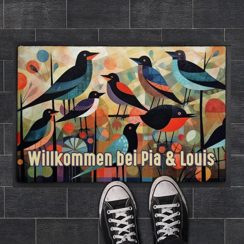 Fußmatten - so bunt wie das Leben - mit Ihrem Text - 6 auswählbare Motive