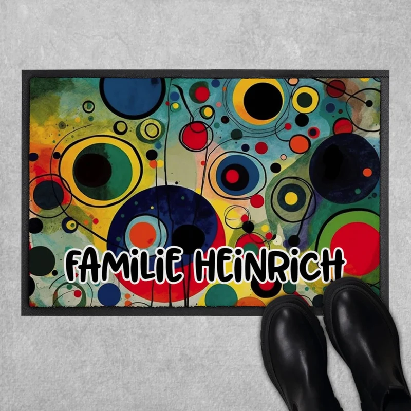 Fußmatten - so bunt wie das Leben - mit Ihrem Text - 6 auswählbare Motive