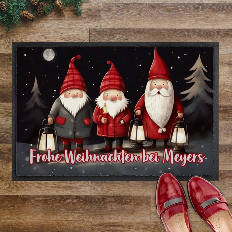 Weihnachts-Fußmatte mit Ihrem Text - verschiedene Motive zur Auswahl