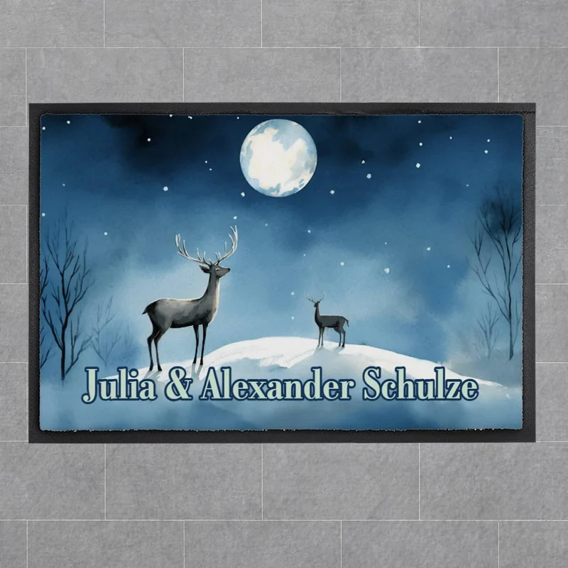 Weihnachts-Fußmatte mit Ihrem Text - verschiedene Motive zur Auswahl