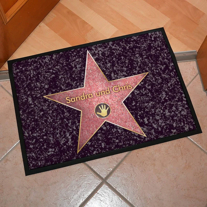 Bedruckte Fußmatte mit Name personalisiert - Walk Of Fame