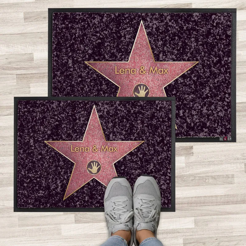 Bedruckte Fußmatte mit Name personalisiert - Walk Of Fame