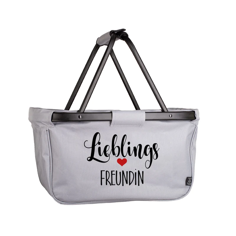 Einkaufskorb mit Lieblings-Motiv und Ihrem Wunschtext bedruckt