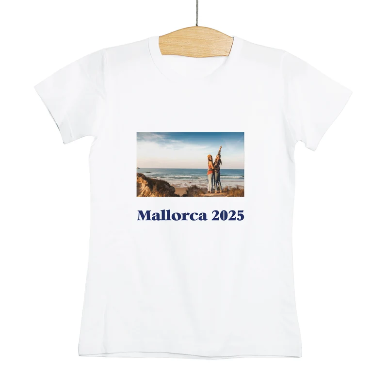 Personalisiertes T-Shirt für Frauen mit eigenem Foto & Text | Weiß
