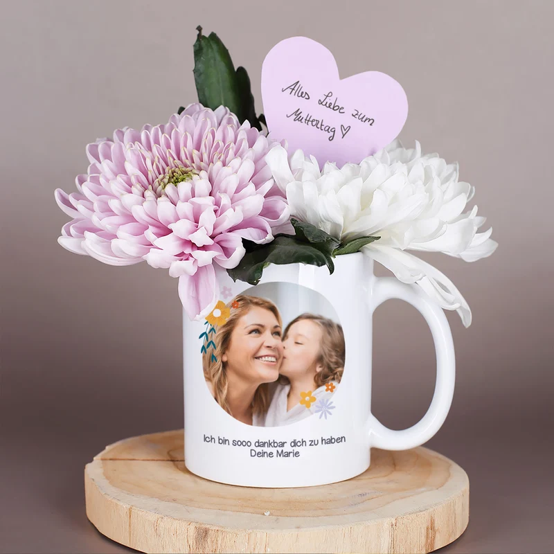 Personalisierte Fototasse für Mama, Oma oder Freundin | Du bist die Beste | Muttertagsgeschenk
