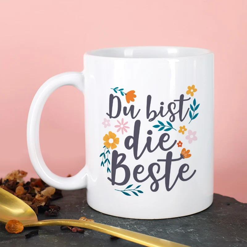 Personalisierte Fototasse für Mama, Oma oder Freundin | Du bist die Beste | Muttertagsgeschenk
