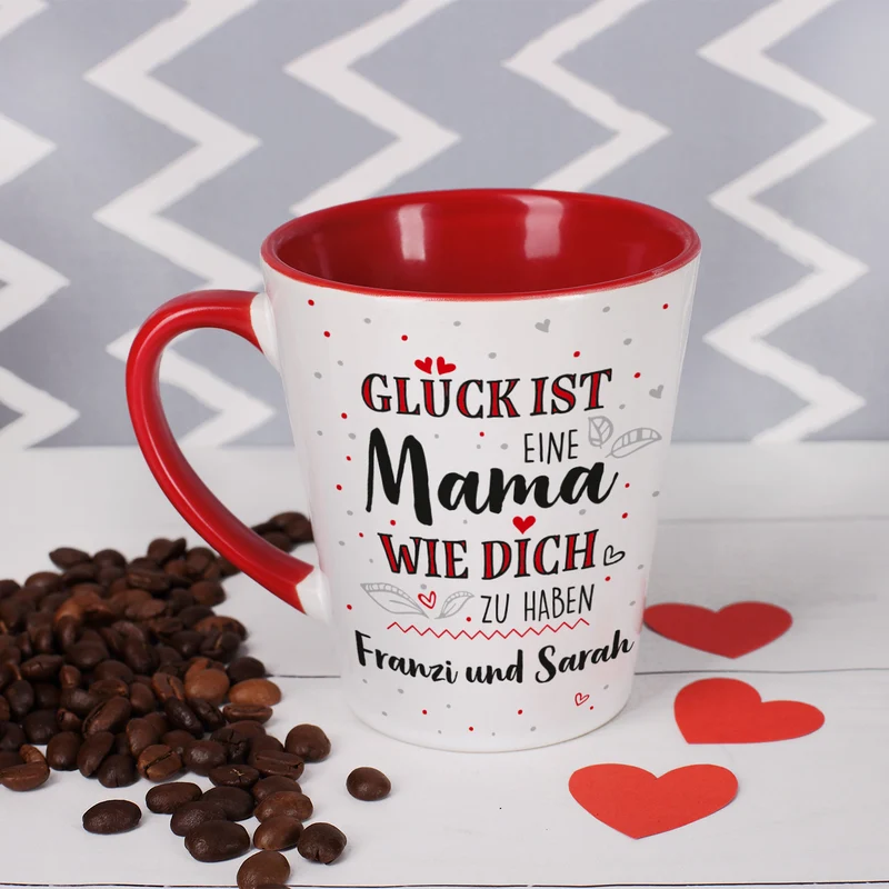 Personalisierte Tasse – „Glück ist, eine Mama wie dich zu haben“ mit Wunschtext