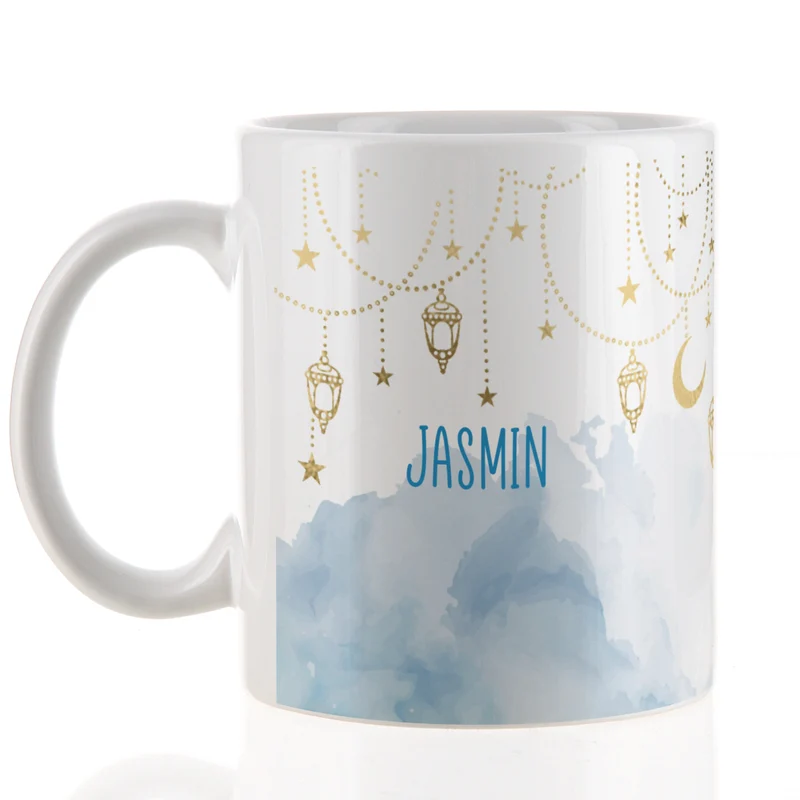 Personalisierte Tasse – Ramadan Geschenk mit Laternen & Mondsichel
