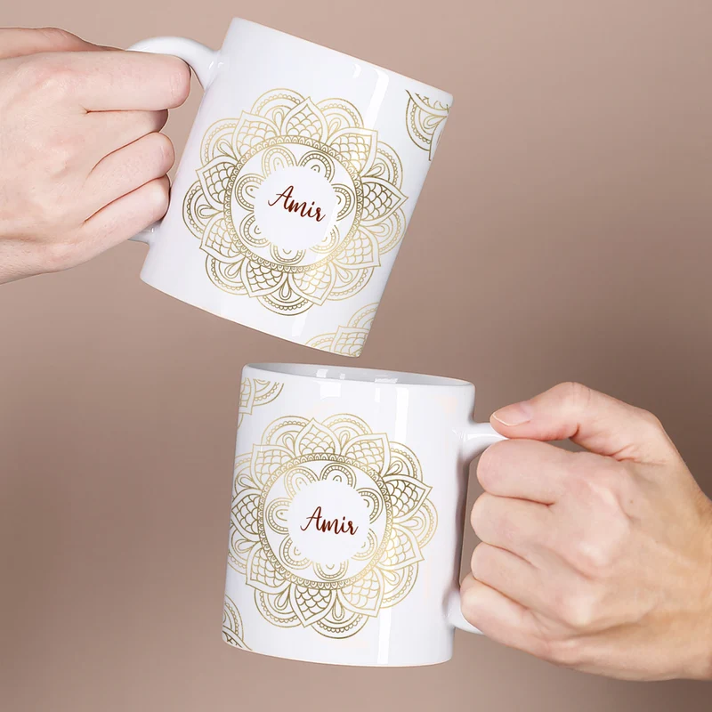 Mandala Tasse mit Name zu Ramadan