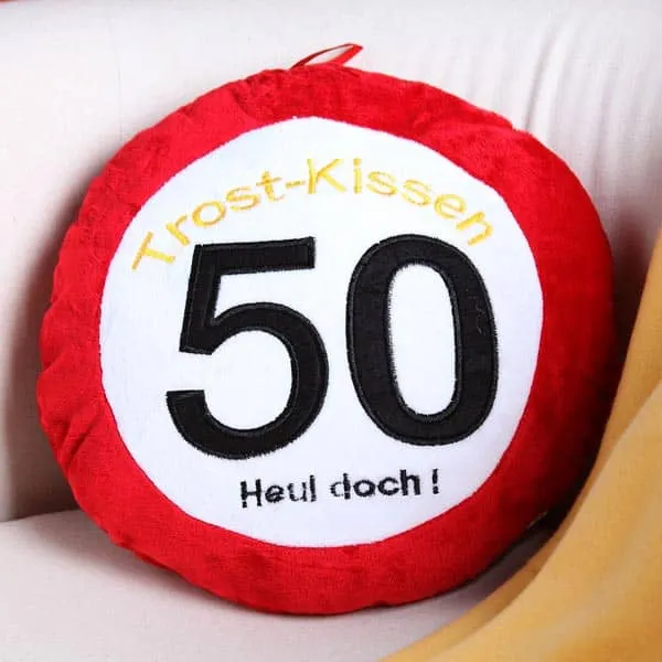 Trost-Kissen zum 50. Geburtstag
