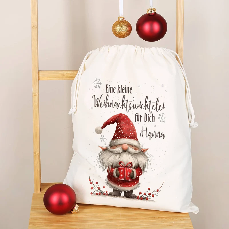 Kleine Weihnachtswichtelei - Geschenksack in 3 verschiedenen Größen