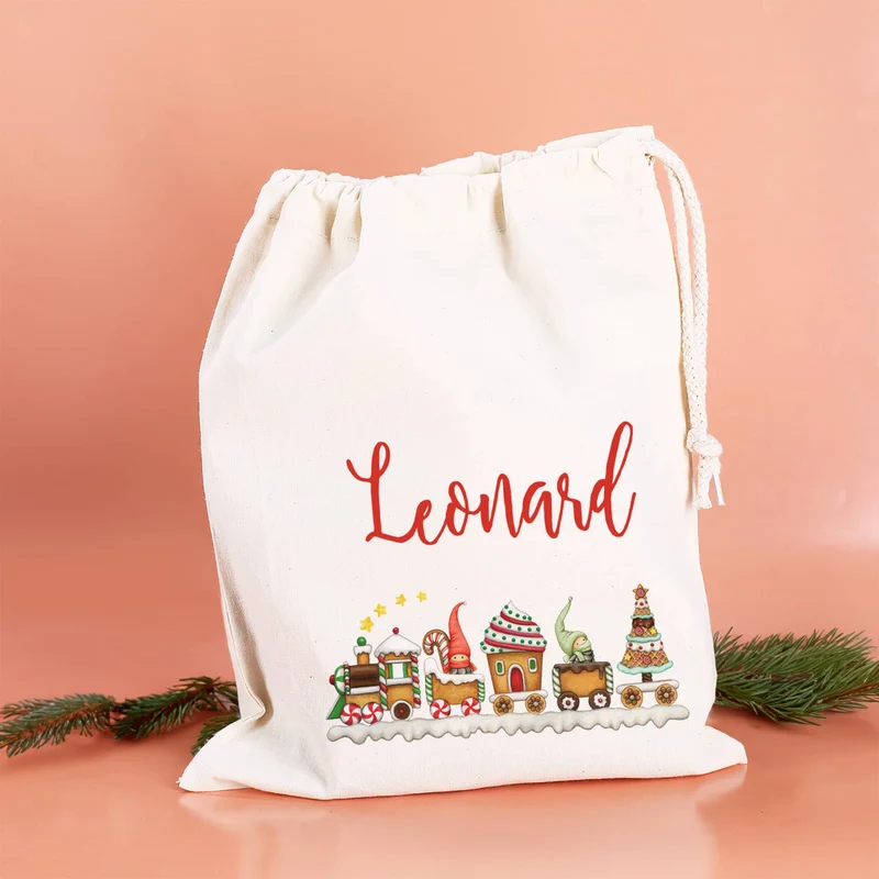 Wichtel Weihnachtszug - Geschenksack in 3 verschiedenen Größen