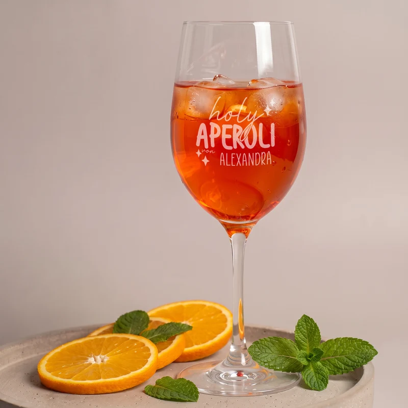 Holy Aperoli Glas mit Ihrem Wunschnamen graviert