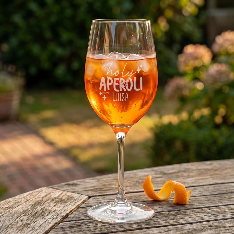 Holy Aperoli Glas mit Ihrem Wunschnamen graviert