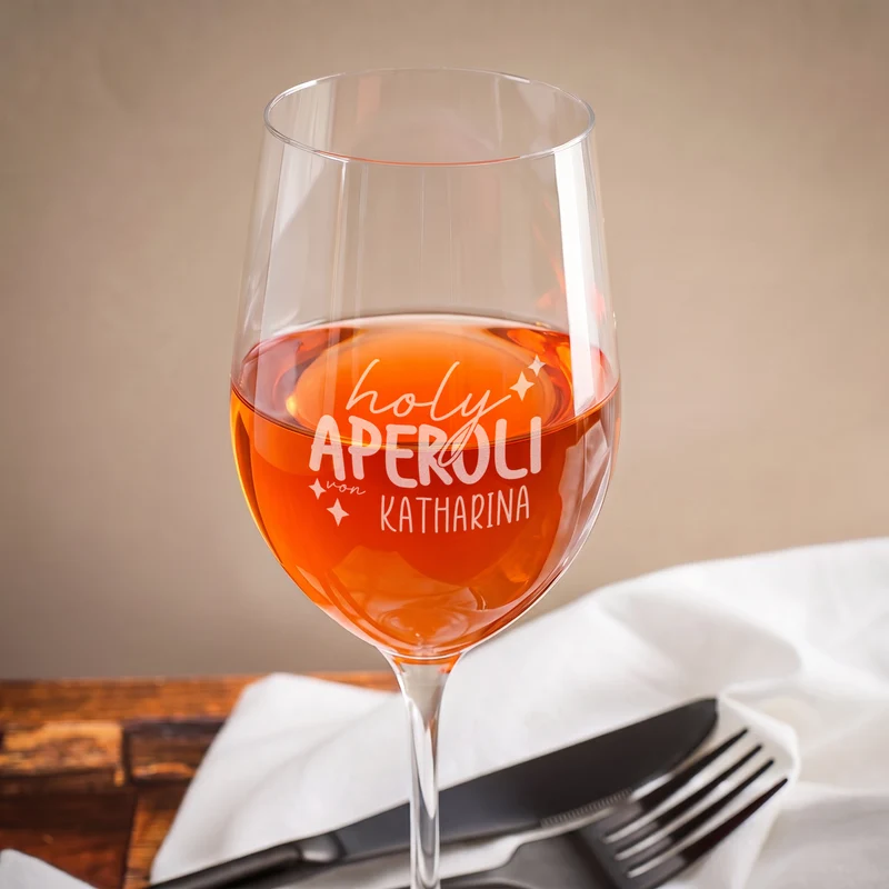 Holy Aperoli Glas mit Ihrem Wunschnamen graviert