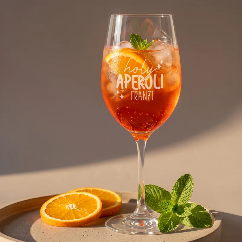 Holy Aperoli Glas mit Ihrem Wunschnamen graviert
