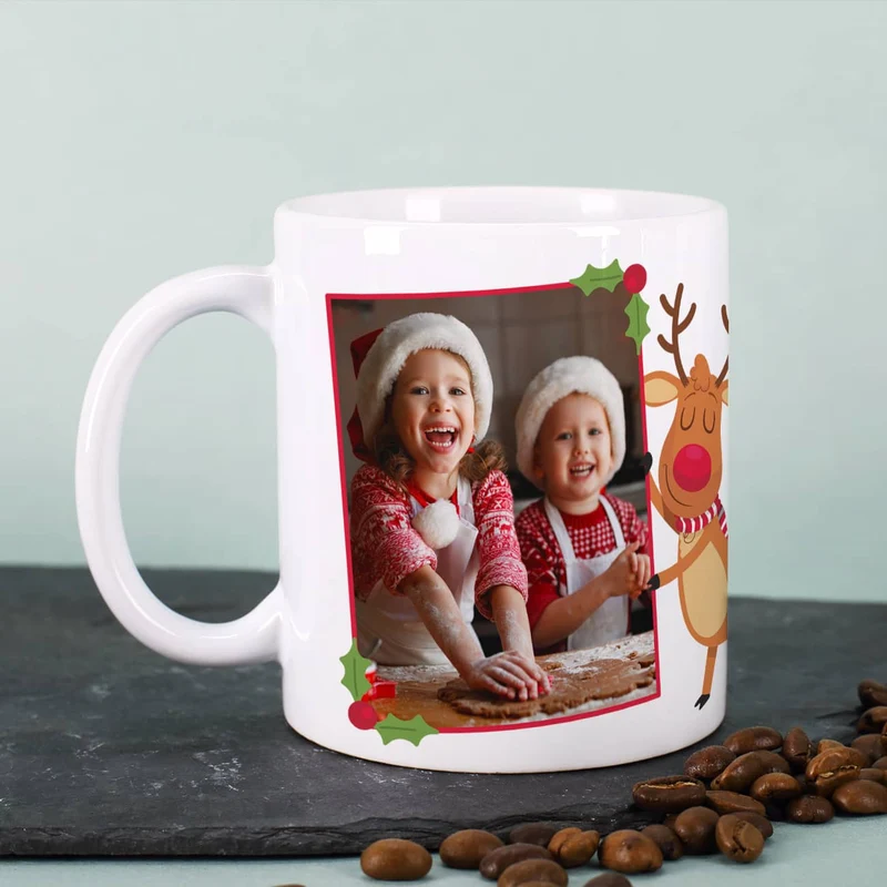 Foto Weihnachtstasse mit Ihrem Wunschtext