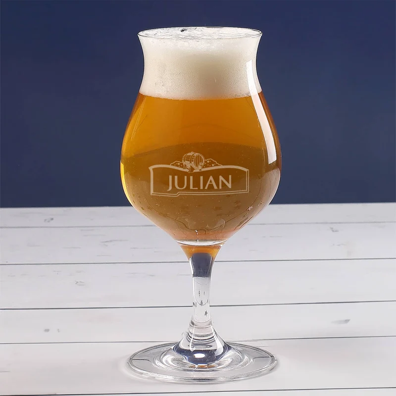 Pilsglas mit Biermotiv und Wunschname graviert