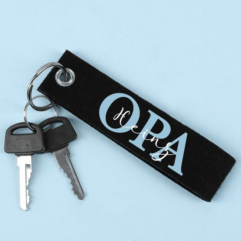 Filz Schlüsselanhänger OMA / OPA mit Ihrem Wunschtext