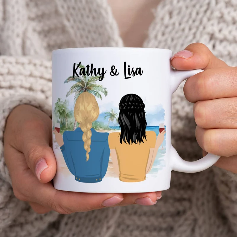 Personalisierte Beste Freundinnen Tasse als einzigartiges Geschenk