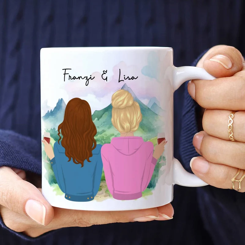 Personalisierte Beste Freundinnen Tasse als einzigartiges Geschenk