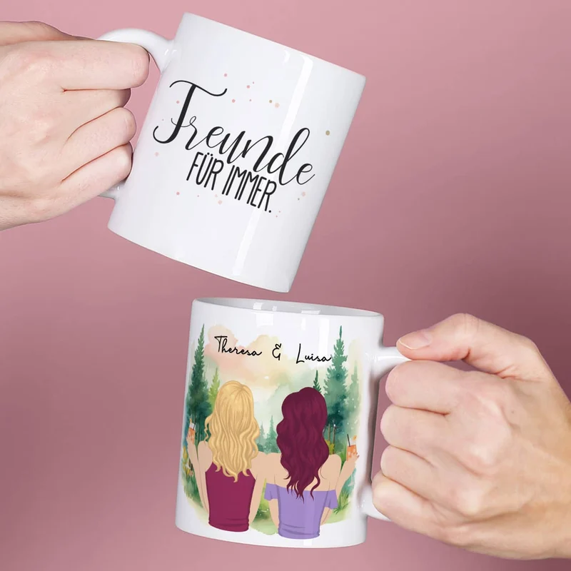 Personalisierte Beste Freundinnen Tasse als einzigartiges Geschenk