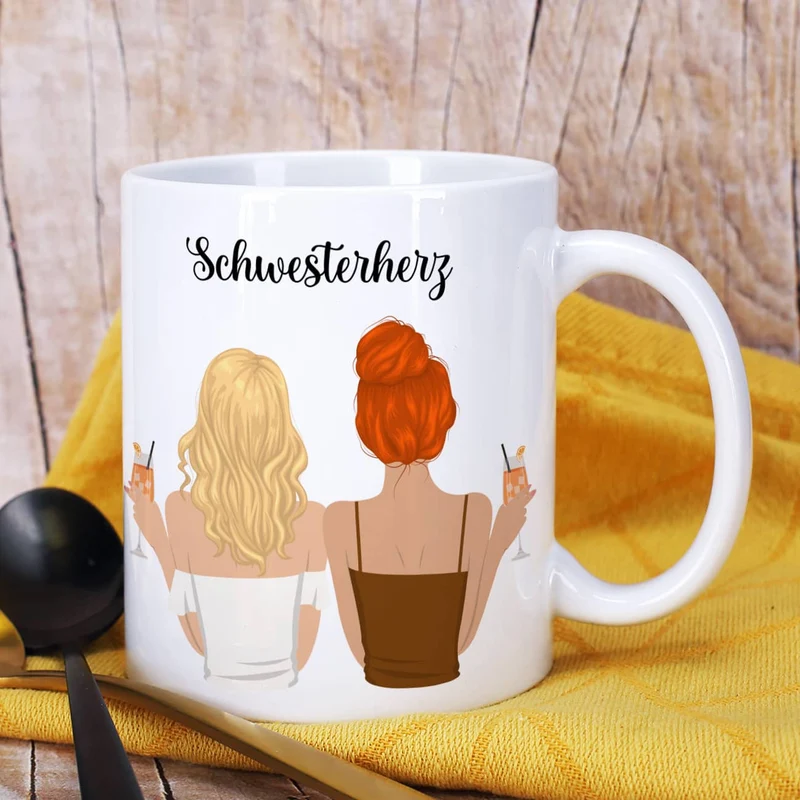 Personalisierte Beste Freundinnen Tasse als einzigartiges Geschenk