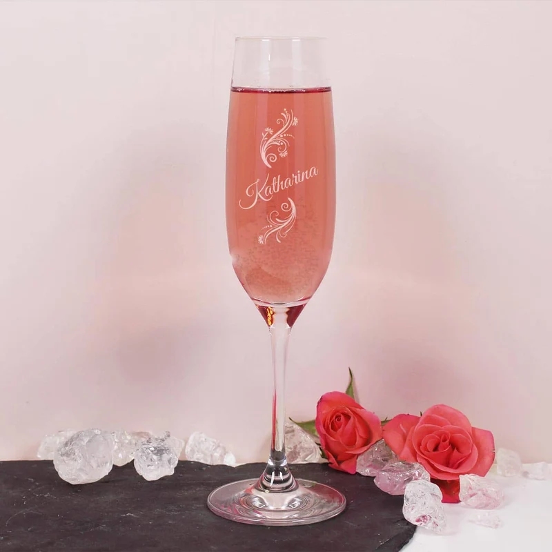 graviertes Sektglas Limited mit Wunschname