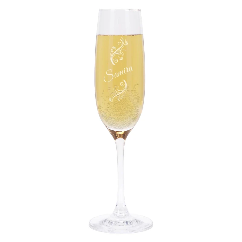 graviertes Sektglas Limited mit Wunschname